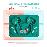 AWINNER Divided Toddler Baby Plates, Spoon and Fork Combo, BPA Free Safe Utensil for Kids and Toddler (Green) EasyOptionXY LLC