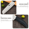 Rust Proof Ceramic Knife with Cover for Home Kitchen, 5 Piece Professional Knife Set with Chef Knife, Utility Knife, Paring Knife and Fruit Knife (Black) EasyOptionXY LLC