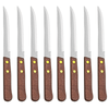 8 Pack Serrated Steak Knives Stainless Steel Knife Set Wooden Utensil Cutlery EasyOptionXY LLC