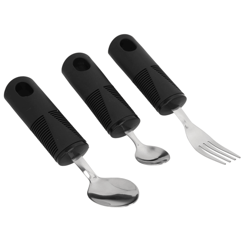 Parkinsons Utensils, Adaptive Utensils Stainless Steel 3 Pieces Hanging Hole For Elderly EasyOptionXY LLC