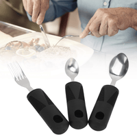 Parkinsons Utensils, Adaptive Utensils Stainless Steel 3 Pieces Hanging Hole For Elderly EasyOptionXY LLC