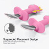 AWINNER Divided Toddler Baby Plates, Spoon and Fork Combo, BPA Free Safe Utensil for Kids and Toddler (Pink) EasyOptionXY LLC