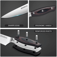 MOSFiATA Chef Knife 8 Inch Kitchen Cooking Knife, 5Cr15Mov High Carbon Stainless Steel Sharp Knife with Ergonomic Pakkawood Handle EasyOptionXY LLC