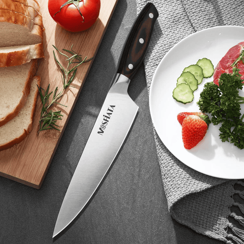 MOSFiATA Chef Knife 8 Inch Kitchen Cooking Knife, 5Cr15Mov High Carbon Stainless Steel Sharp Knife with Ergonomic Pakkawood Handle EasyOptionXY LLC