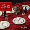 Prestee 350 Piece Gold Dinnerware Set - 50 Guest - Disposable Gold Dinnerware Set - 100 Gold Rim Plastic Plates - 50 Linen Feel Napkins with Spoons, Forks, Knives - 50 Gold (10oz) Plastic Cups EasyOptionXY LLC