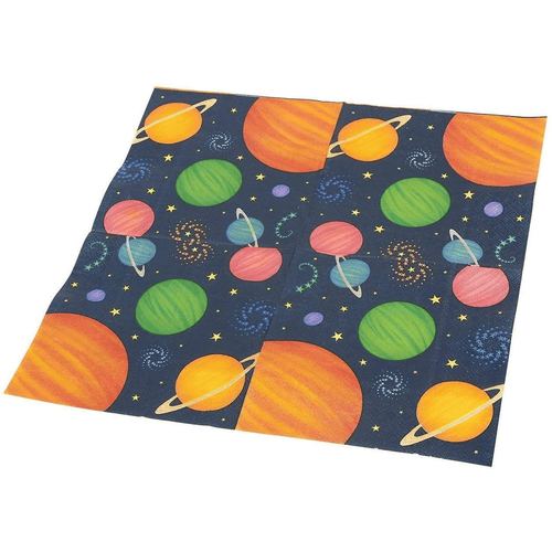 Outer Space Party Supplies Bundle Plates, Napkins, Cups, and Cutlery - Serves 24, 144 Total Pieces for a Fun and Memorable Birthday Celebration EasyOptionXY LLC