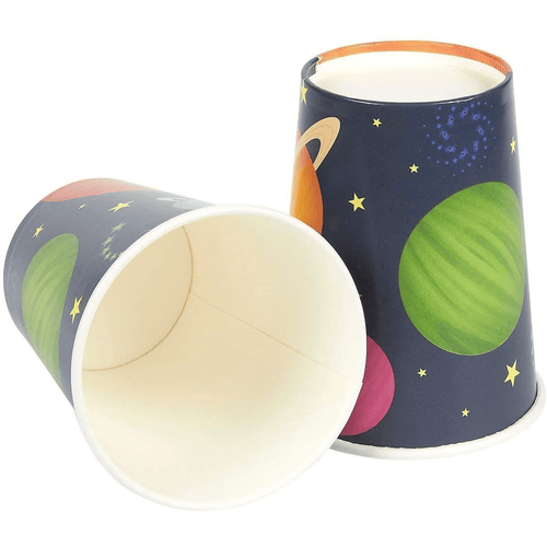 Outer Space Party Supplies Bundle Plates, Napkins, Cups, and Cutlery - Serves 24, 144 Total Pieces for a Fun and Memorable Birthday Celebration EasyOptionXY LLC