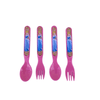 Disney Cinderella Flatware Set - Kids Pink Colored Plastic Princess Spoon and Fork Set EasyOptionXY LLC