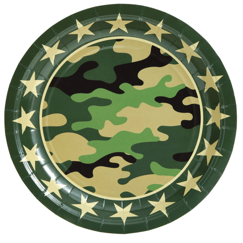 144-Piece Camo Party Decorations for Army-Themed Birthday, Baby Shower, Welcome Home Party, Serves 24, Includes Camouflage Paper Plates, Napkins, Cups, and Cutlery EasyOptionXY LLC