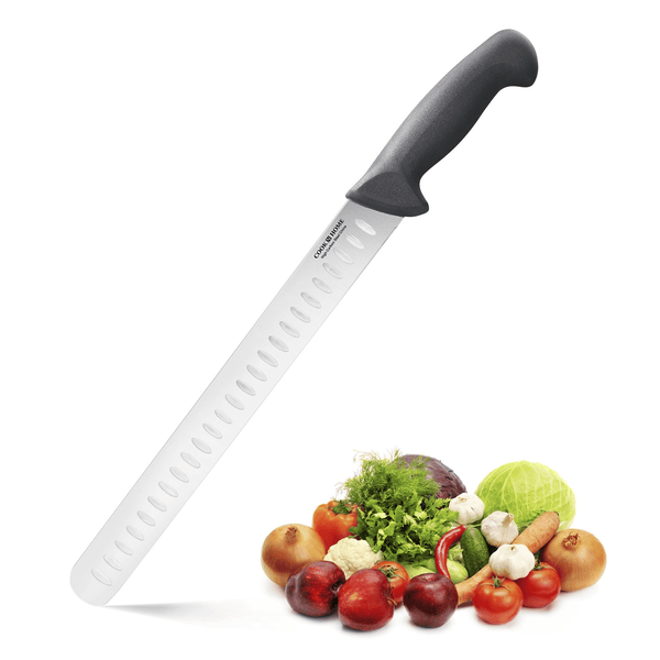 Cook N Home Slicing Carving Knife Roast/Fish Slicer 11-inch, Granton Edge High Carbon Stainless Steel Sharp Kitchen Knife, Ergonomic Handle,Black EasyOptionXY LLC