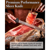 Cook N Home Slicing Carving Knife Roast/Fish Slicer 11-inch, Granton Edge High Carbon Stainless Steel Sharp Kitchen Knife, Ergonomic Handle,Black EasyOptionXY LLC