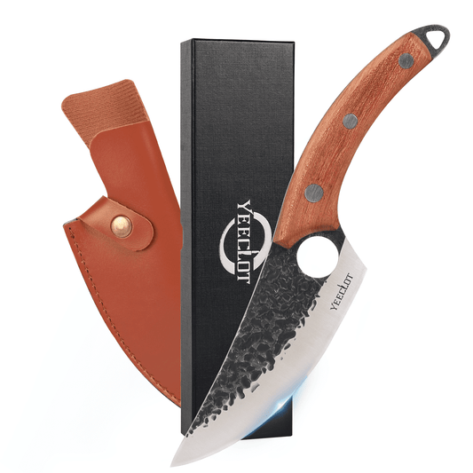 Yeeclot 6 inch Viking Knife, Butcher Knife, Boning Knife High Carbon Stainless Steel, Meat Cleaver Knife for Camping Outdoor, BBQ and Kitchen EasyOptionXY LLC