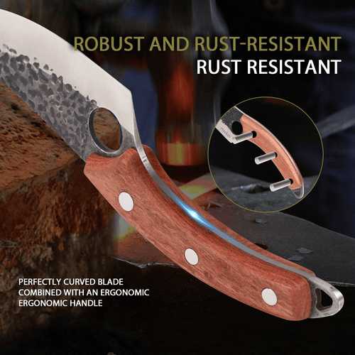 Yeeclot 6 inch Viking Knife, Butcher Knife, Boning Knife High Carbon Stainless Steel, Meat Cleaver Knife for Camping Outdoor, BBQ and Kitchen EasyOptionXY LLC