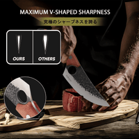 Yeeclot 6 inch Viking Knife, Butcher Knife, Boning Knife High Carbon Stainless Steel, Meat Cleaver Knife for Camping Outdoor, BBQ and Kitchen EasyOptionXY LLC