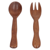 Brrnoo 2 Pcs Wooden Spoon Fork Set Reusable Salad Servers Reusable Kitchen Flatware For Home Travel,Wooden Spoon Fork Set EasyOptionXY LLC