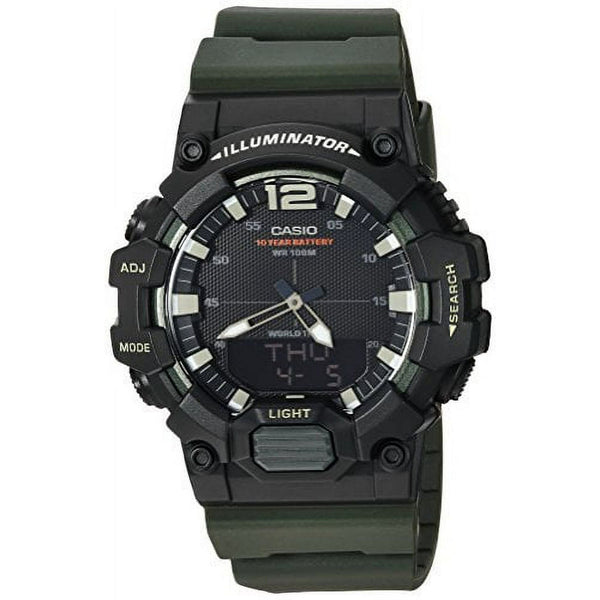 Casio Men's Analog-Digital World Time Watch, Green/Black - HDC700-3AV EasyOptionXY LLC