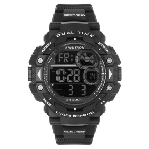 Armitron Men's Sports Black Watch with Resin Band EasyOptionXY LLC