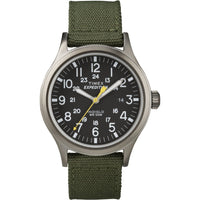 Timex Men's Expedition Scout 40mm Watch ¨C Black Dial Gray Case & Green Fabric Strap EasyOptionXY LLC