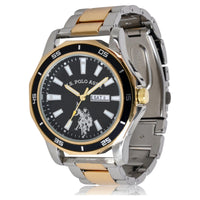U.S. Polo Assn. Adult Male Classic Watch in Gold and Silver-Tone with Black Dial (USC80474WM) EasyOptionXY LLC