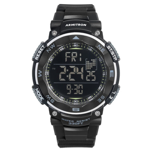 Armitron Men's Digital Sport Watch, Black, Resin Strap EasyOptionXY LLC