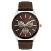 George Mens Casual Brown Watch with Traditional Strap EasyOptionXY LLC