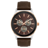 George Mens Casual Brown Watch with Traditional Strap EasyOptionXY LLC