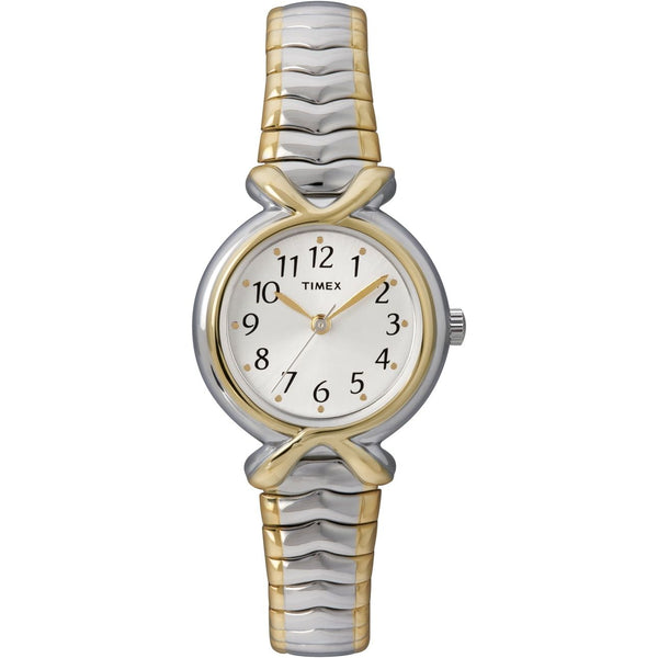 Timex Women's Pleasant Street Two-Tone 25mm Dress Watch, Expansion Band EasyOptionXY LLC