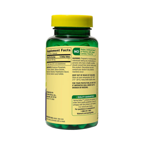 Spring Valley L-Theanine Capsules Dietary Supplement; 100 mg; 100 Count EasyOptionXY LLC