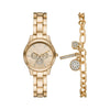 Time and Tru Women's Gold Tone Watch and Charm Bracelet Set (FMDXTT038) EasyOptionXY LLC
