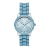 Time and Tru Ladies' Watch with Silver Round Case, Light Blue Bezel, Light Blue Sunray Dial and Light Blue Soft Silicone Strap (FMDOTT107) EasyOptionXY LLC