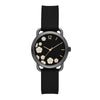 Time and Tru Women's Watch, Gunmetal Round Case, Black Sunray Dial with White Flowers and Black Faux Leather Strap (FMDOTT101) EasyOptionXY LLC