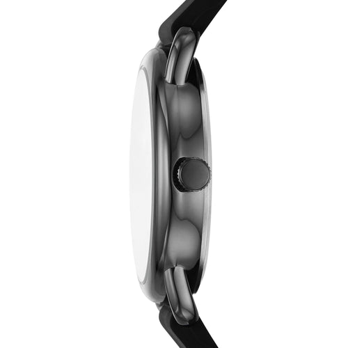 Time and Tru Women's Watch, Gunmetal Round Case, Black Sunray Dial with White Flowers and Black Faux Leather Strap (FMDOTT101) EasyOptionXY LLC