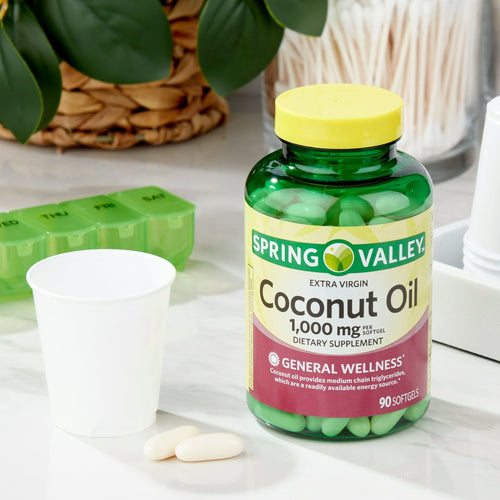 Spring Valley Extra Virgin Coconut Oil Dietary Supplement Softgel; 1; 000 mg; 90 Count EasyOptionXY LLC