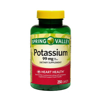 Spring Valley Potassium Caplets Dietary Supplement; 99 mg; 250 Count EasyOptionXY LLC