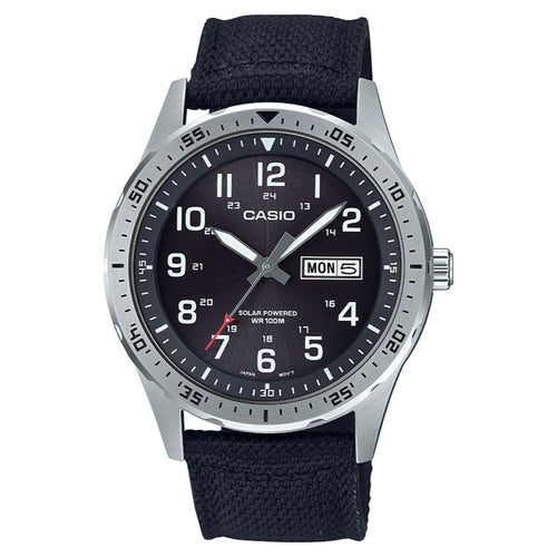 Casio Men's Solar Powered Analog Watch, Black Nylon Strap EasyOptionXY LLC