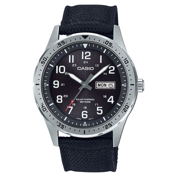 Casio Men's Solar Powered Analog Watch, Black Nylon Strap EasyOptionXY LLC