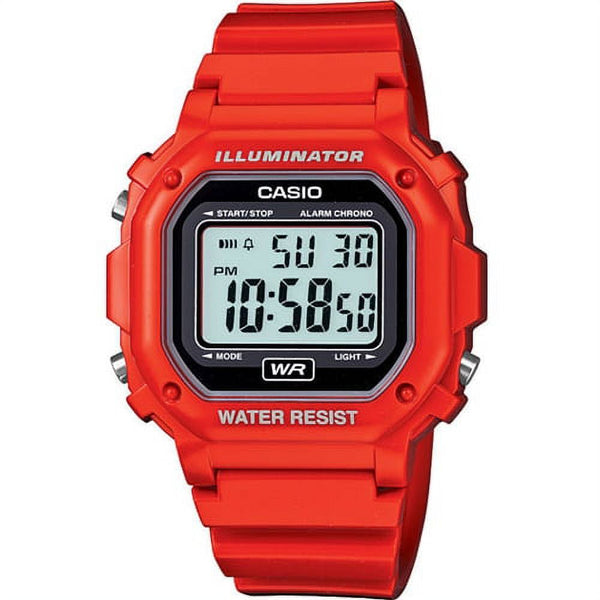 Casio Men's Digital Illuminator Sport Watch, Red Resin F108WHC-4ACF EasyOptionXY LLC