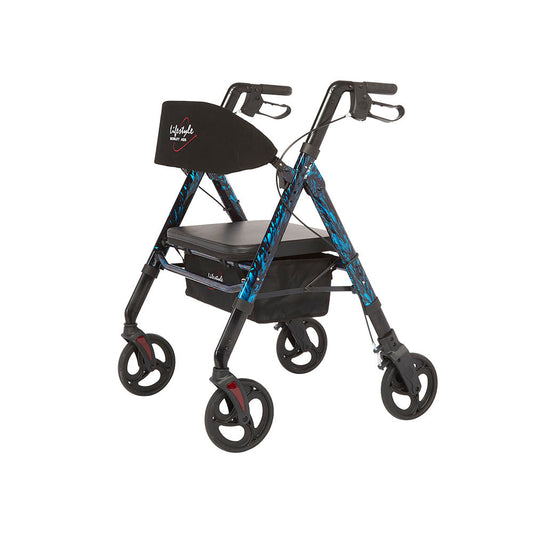 Rhythm Healthcare REGAL - BARIATRIC ALUMINUM 4 WHEEL ROLLATOR WITH UNIVERSAL HEIGHT ADJUSTMENT