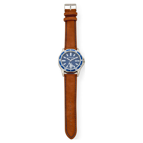 U.S. Polo Assn. Adult Male Vintage Watch with Blue and Silver (USC50588WM) EasyOptionXY LLC