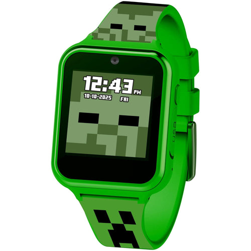 Minecraft iTime Unisex Touchscreen Smart Watch with Silicone Strap and Green Case 42MM EasyOptionXY LLC