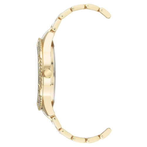 George Men's Round Black Dress Watch with a Classy Gold Tone Metal Band and Bracelet Set EasyOptionXY LLC