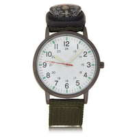George Analog Unisex Watch in Green with Nylon Strap and Compass (4183Wmm) EasyOptionXY LLC