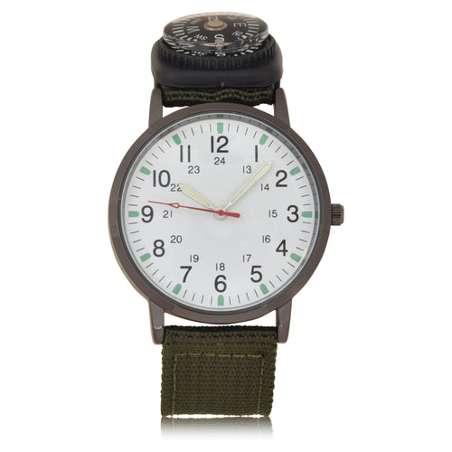 George Analog Unisex Watch in Green with Nylon Strap and Compass (4183Wmm) EasyOptionXY LLC