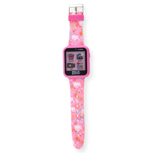 San Rio Hello Kitty Unisex Child Smart Watch with Silicone Strap with Rectangular Pink Case 42MM ( HK4152WM) EasyOptionXY LLC