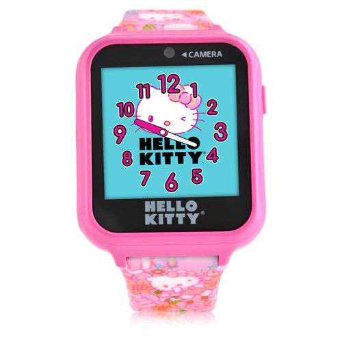 San Rio Hello Kitty Unisex Child Smart Watch with Silicone Strap with Rectangular Pink Case 42MM ( HK4152WM) EasyOptionXY LLC