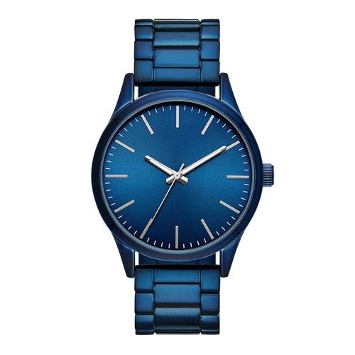 George Men's Watch with Blue Tone Round Case, Blue Sunray Dial and Blue 3 Link Bracelet (FMDOGE053) EasyOptionXY LLC