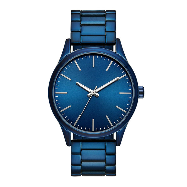 George Men's Watch with Blue Tone Round Case, Blue Sunray Dial and Blue 3 Link Bracelet (FMDOGE053) EasyOptionXY LLC