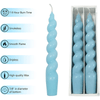 FCMSHAMD Spiral Taper Dinner Candles Conical Stick Candles H 18.5 cm for Holiday Wedding Party (Blue ) EasyOptionXY LLC