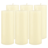 Stonebriar Unscented 3" x 8" 1-Wick Ivory Pillar Candles, 6 Pack EasyOptionXY LLC