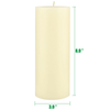 Stonebriar Unscented 3" x 8" 1-Wick Ivory Pillar Candles, 6 Pack EasyOptionXY LLC